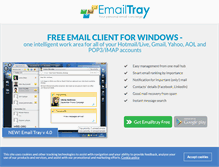 Tablet Screenshot of emailtray.com